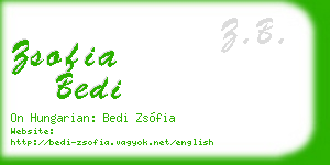 zsofia bedi business card